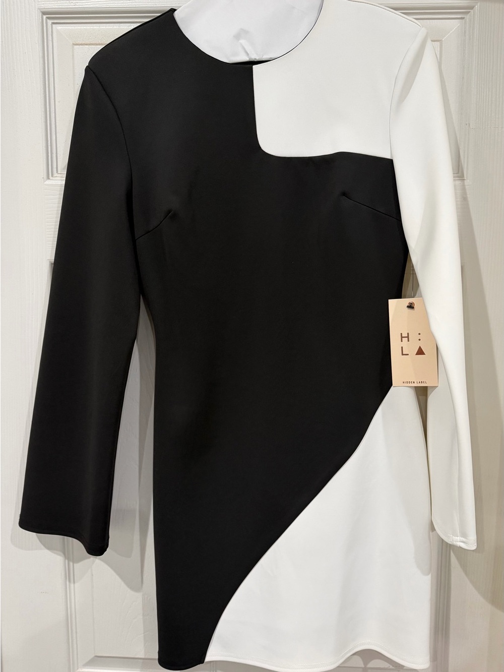 Black and White Colorblock Women's Dress